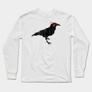 bird music vintage crow Long Sleeve T-Shirt